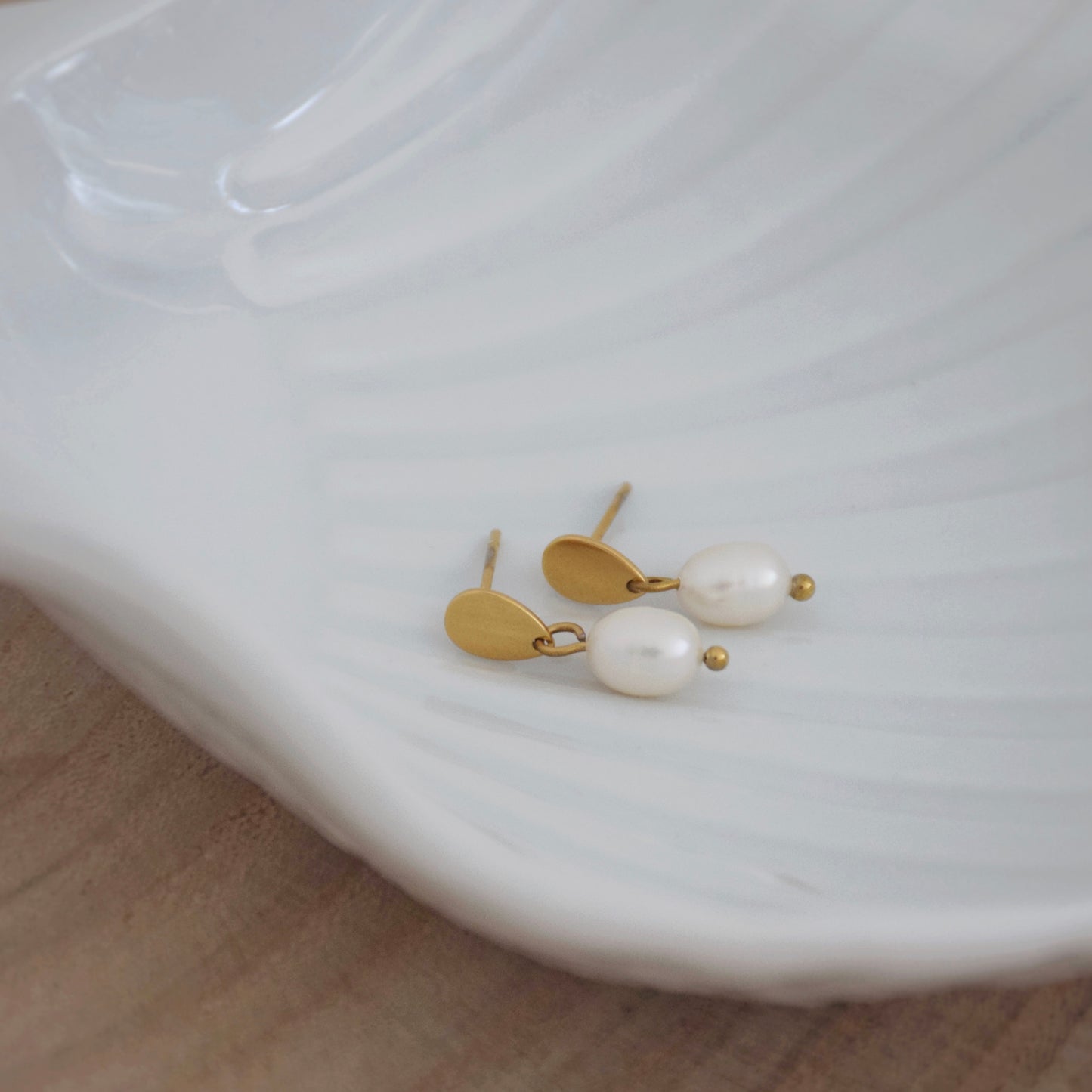 Boucles simples perle d'eau douce