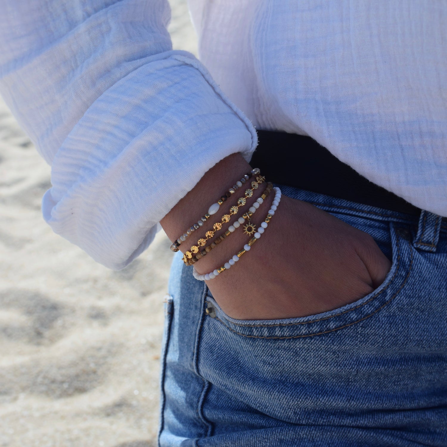 Bracelets fait main en Bretagne avec inspiration plage