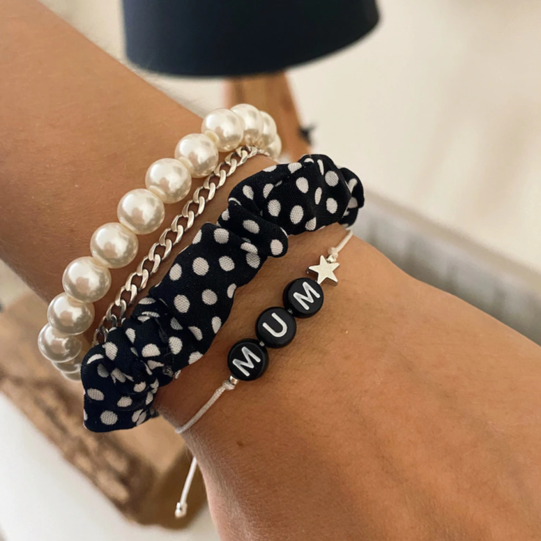bracelet cordon personnalisable mum, mum to be, maman, future maman