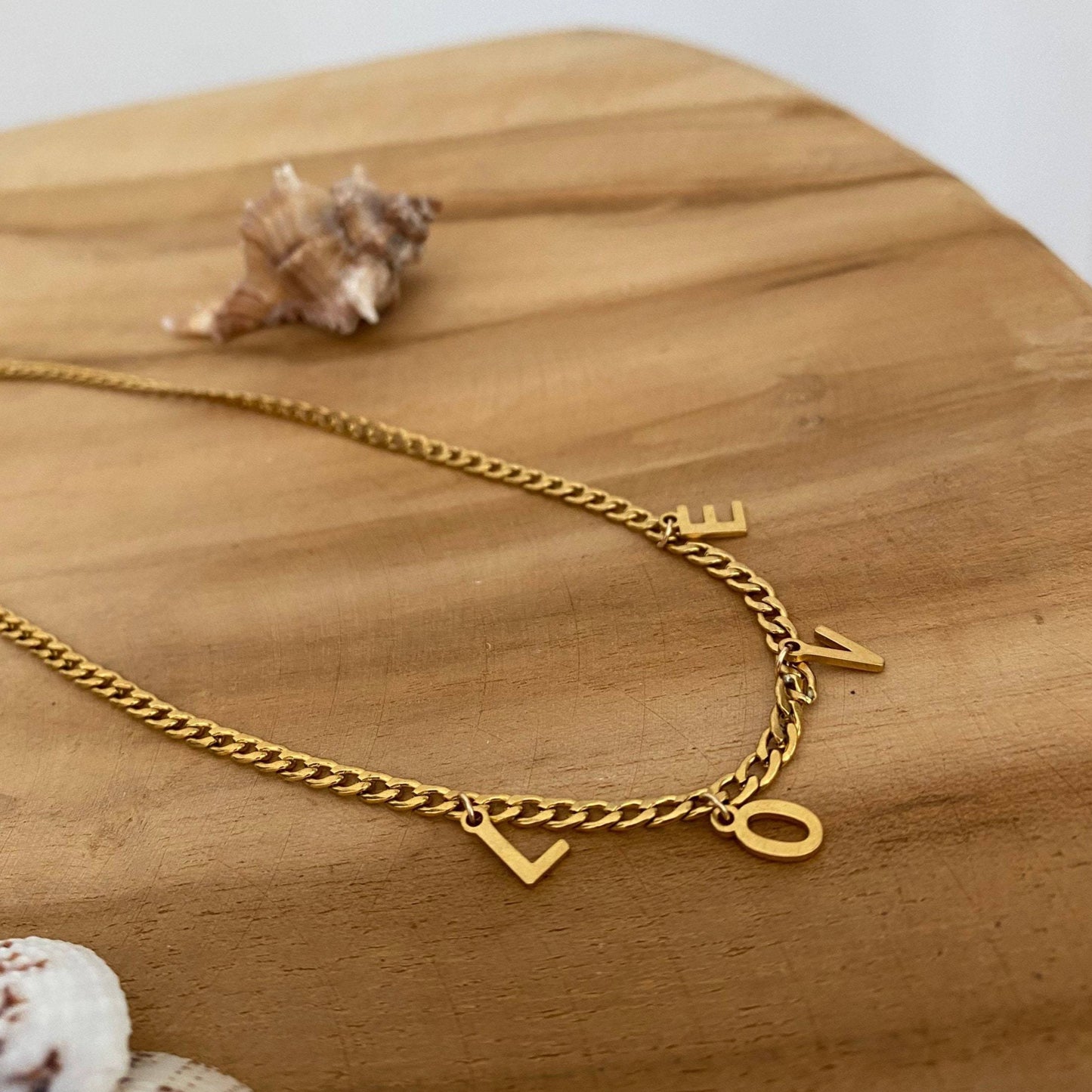 collieer pour femme acier inoxydable doré avec lettre initiale personnalisable