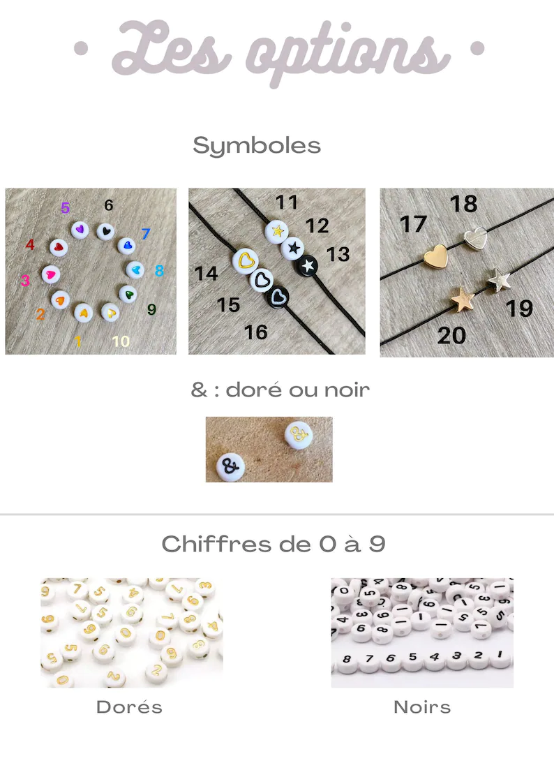 bracelet cordon coloré multi couleur avec lettre personnalisable pour femme enfant