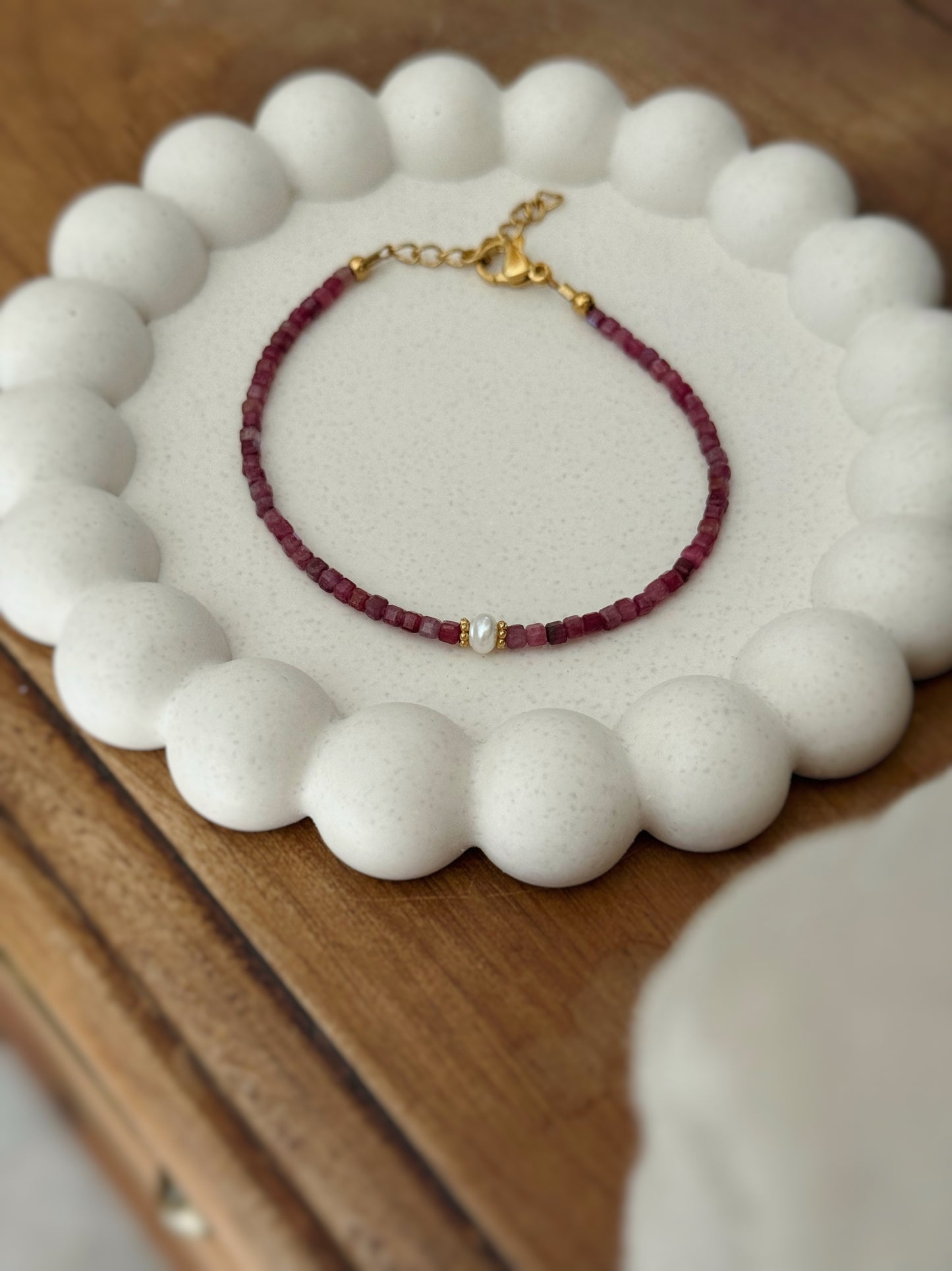 bracelet tourmaline fait main normandie délicat fin