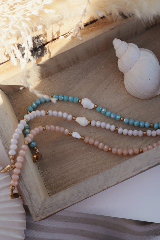 coquillage bracelet coloré fait main