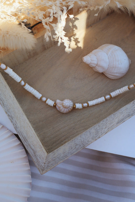 coquillage et perles naturelles collier summer vides