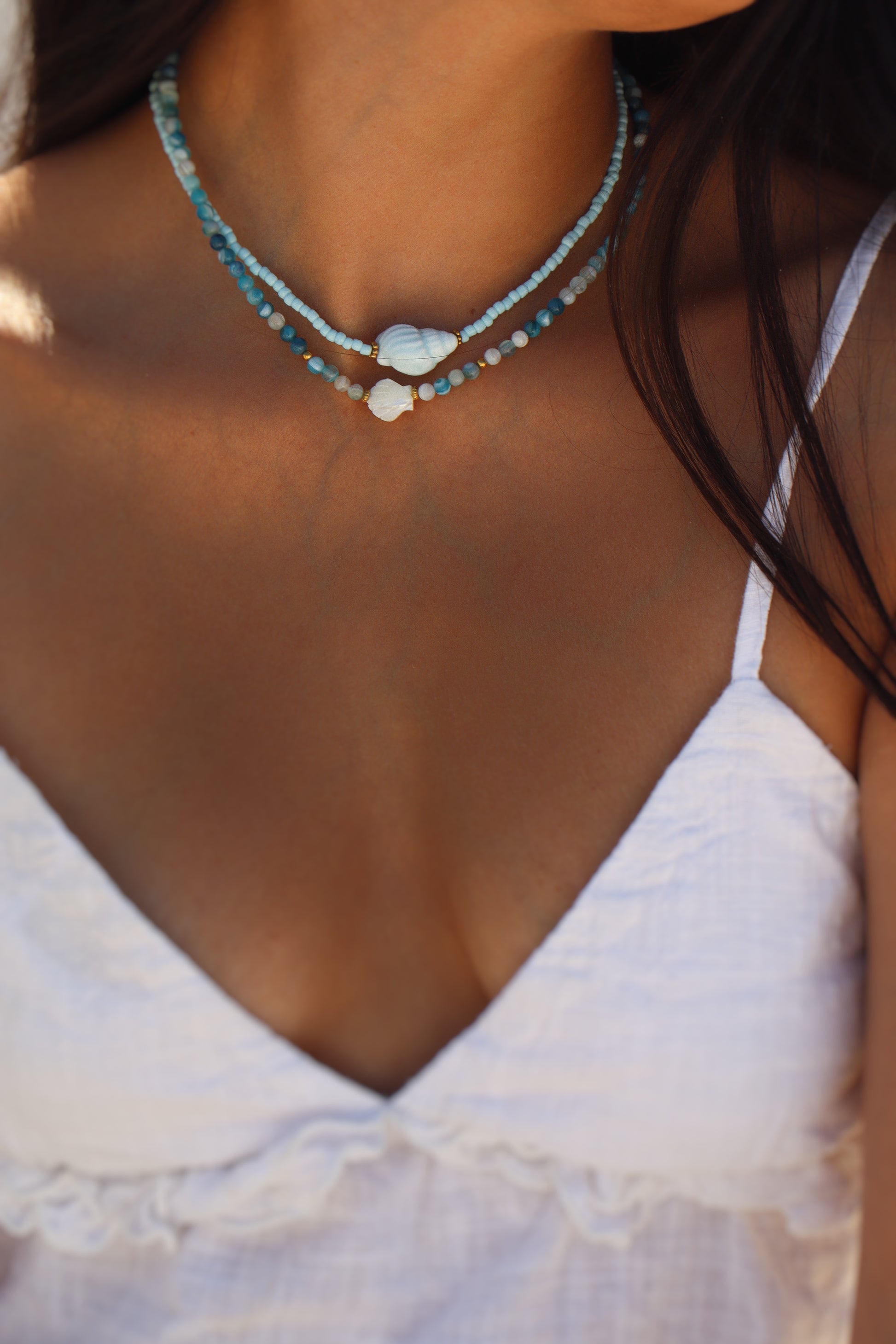 collier femme ras de cou coloré